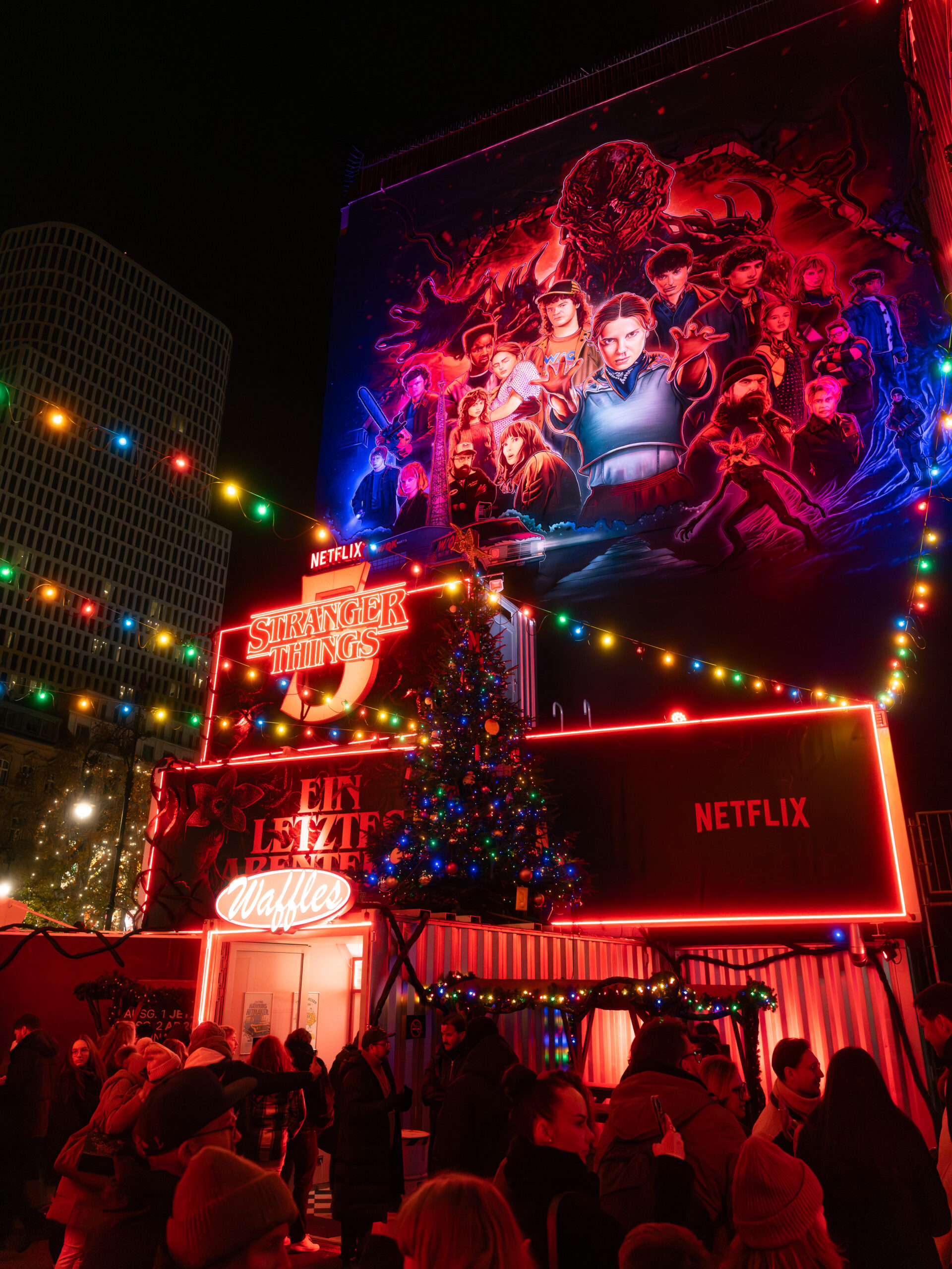 Mural and Waffle Container on Stranger Things Market